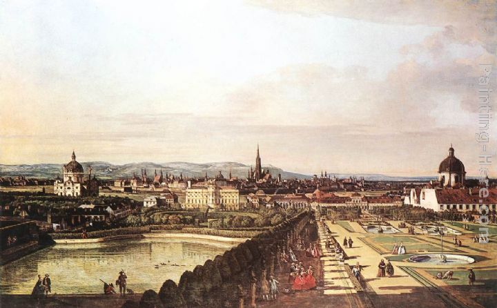 View of Vienna from the Belvedere painting - Bernardo Bellotto View of Vienna from the Belvedere art painting